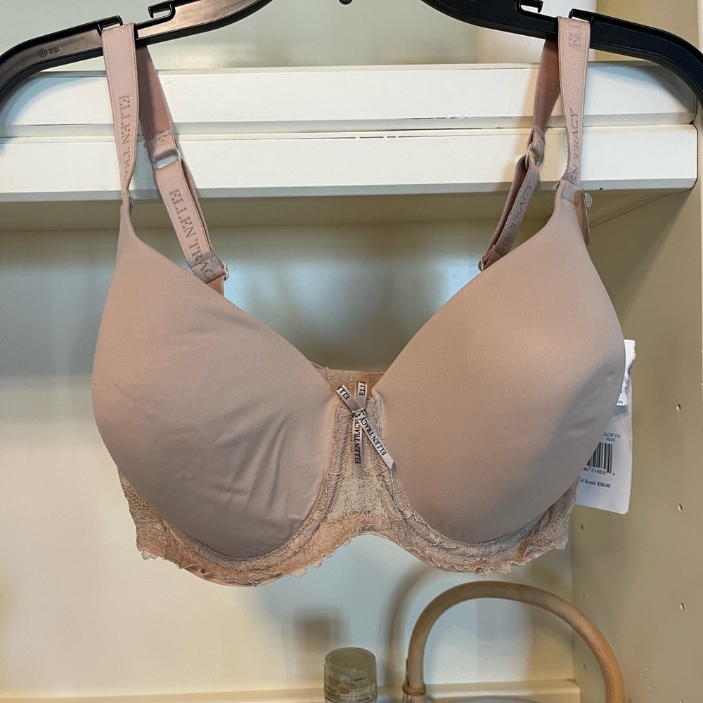 Ellen Tracy Cream Full-Coverage Bra